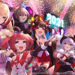 This is a pixiv picture whose title is お仕事【アズールレーン】EN版　2021年ニューイヤーイラスト.