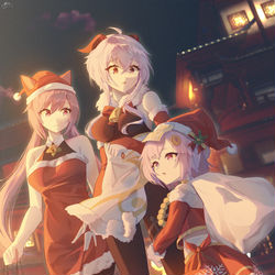 This is a pixiv picture whose title is Genshin Chrismas!.