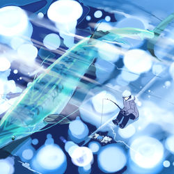 This is a pixiv picture whose title is 氷下魚.