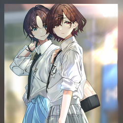 This is a pixiv picture whose title is とおまど　通学路.