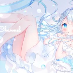 This is a pixiv picture whose title is 【お仕事】天使うとちゃん☁.