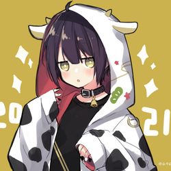 This is a pixiv picture whose title is 牛パーカー.