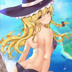 This is a pixiv picture whose title is 東方水着イラストまとめ.