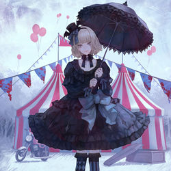 This is a pixiv picture whose title is 人外サーカス.