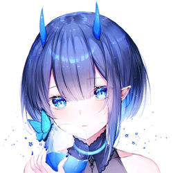 This is a pixiv picture whose title is 青.