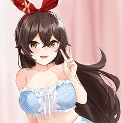 This is a pixiv picture whose title is アンバー(原神).