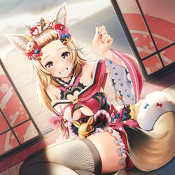 This is a pixiv picture whose title is ポルカ正月衣装.