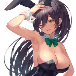 This is a pixiv picture whose title is どうかな、プロデューサー。 私のバニーの姿。.
