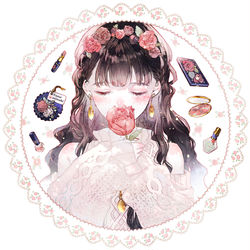 This is a pixiv picture whose title is グッズ[手鏡/LINE着せ替え].