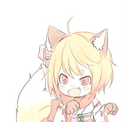 This is a pixiv picture whose title is SD看板娘.