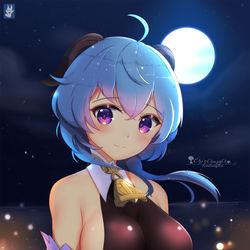 This is a pixiv picture whose title is 甘雨.