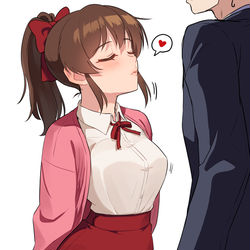 This is a pixiv picture whose title is 背伸びする美奈子.