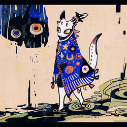 This is a pixiv picture whose title is 青い毛布.