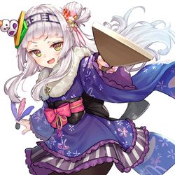 This is a pixiv picture whose title is 晴れ着紫咲さん.