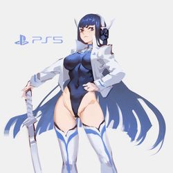 This is a pixiv picture whose title is 鬼龍院皐月 PS5ver..