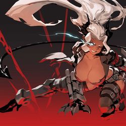 This is a pixiv picture whose title is ジャッジメント(Helltaker).