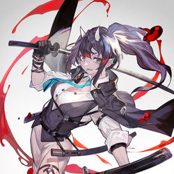 This is a pixiv picture whose title is 不健康元気ドリンクお姉さん.