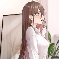 This is a pixiv picture whose title is 「ねえ... 他のシャツはある?」.