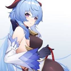 This is a pixiv picture whose title is ganyu.