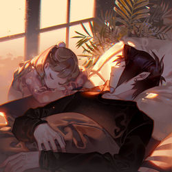 This is a pixiv picture whose title is 熱.