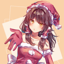 This is a pixiv picture whose title is サンタ霊夢.