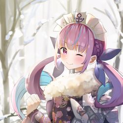 This is a pixiv picture whose title is 湊あくあ.