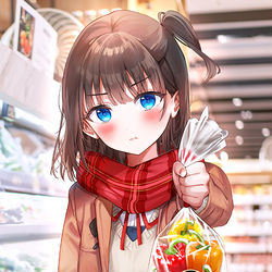 This is a pixiv picture whose title is ダメですよ、先輩。ちゃんと野菜も食べないと...！.