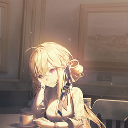 This is a pixiv picture whose title is 絵中絵.
