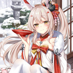 This is a pixiv picture whose title is ほろ酔いな綾波ちゃん.