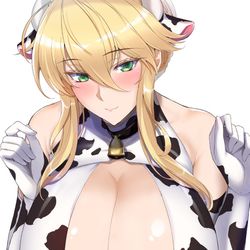 This is a pixiv picture whose title is 丑年新年お乳上.