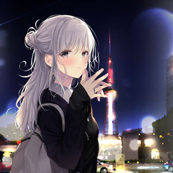 This is a pixiv picture whose title is 「ね、きれいだね」.