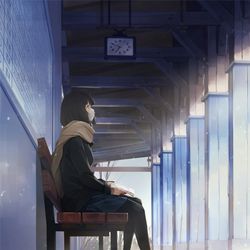 This is a pixiv picture whose title is 夜明け.