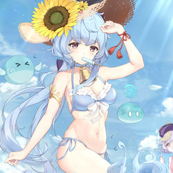 This is a pixiv picture whose title is 原神Genshin甘雨泳装.