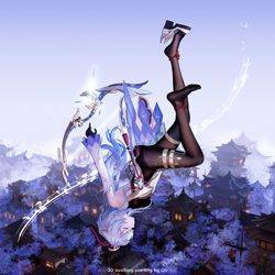 This is a pixiv picture whose title is 甘雨.