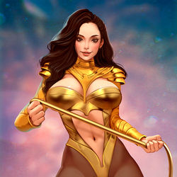 This is a pixiv picture whose title is WonderWoman 1984.