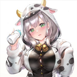 This is a pixiv picture whose title is 牛乳.