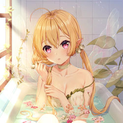 This is a pixiv picture whose title is Fairy Bath.