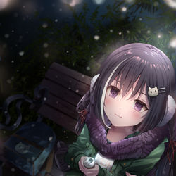 This is a pixiv picture whose title is 「降ってきたよ」.