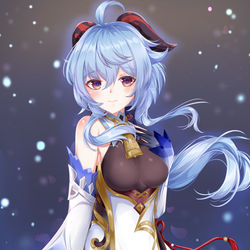 This is a pixiv picture whose title is Ganyu Genshin Impact.