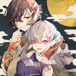 This is a pixiv picture whose title is 夜雨北に寄す.