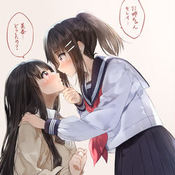 This is a pixiv picture whose title is 姉妹百合.
