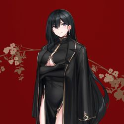 This is a pixiv picture whose title is 🖤.