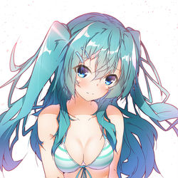 This is a pixiv picture whose title is しまビキニミクさん.