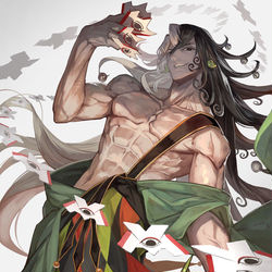 This is a pixiv picture whose title is 芦屋道満.