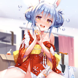 This is a pixiv picture whose title is よっぱらいぺこーら.