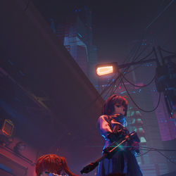 This is a pixiv picture whose title is 芽衣和明日香.
