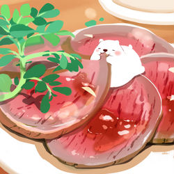 This is a pixiv picture whose title is ローストビーフ.