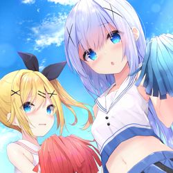 This is a pixiv picture whose title is チノ＆はゆ.