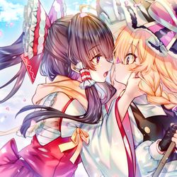 This is a pixiv picture whose title is レイマリ.