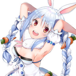 This is a pixiv picture whose title is 兎田ぺこら.